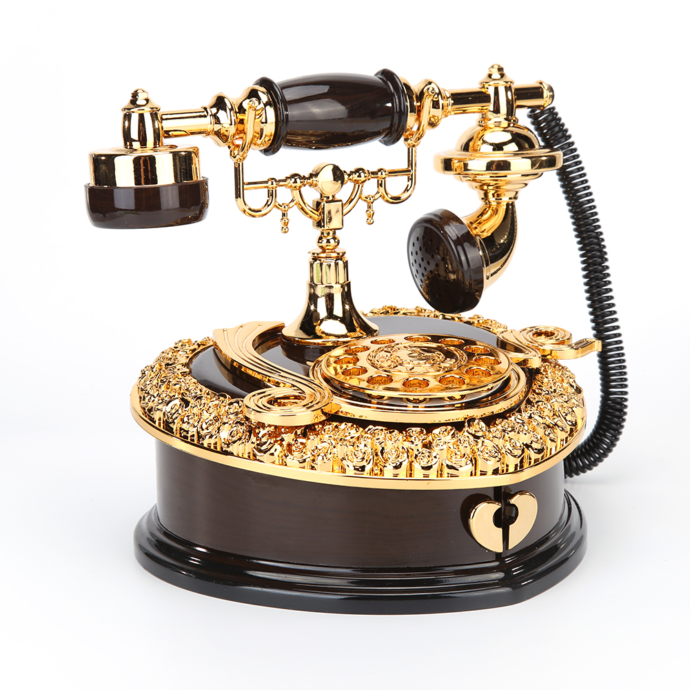 9TH European Classical Phone Music Box Girl Gift Home Ornaments Jewelry Storage