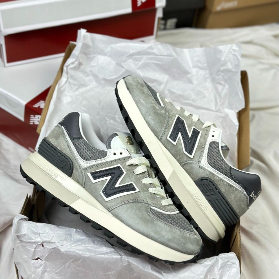 [ Ảnh Thật] Giày Thể Thao New Balance 574 Grey Legacy, Giày NB574 Xám Đen Da Lộn Bản Cao Cấp Full Si