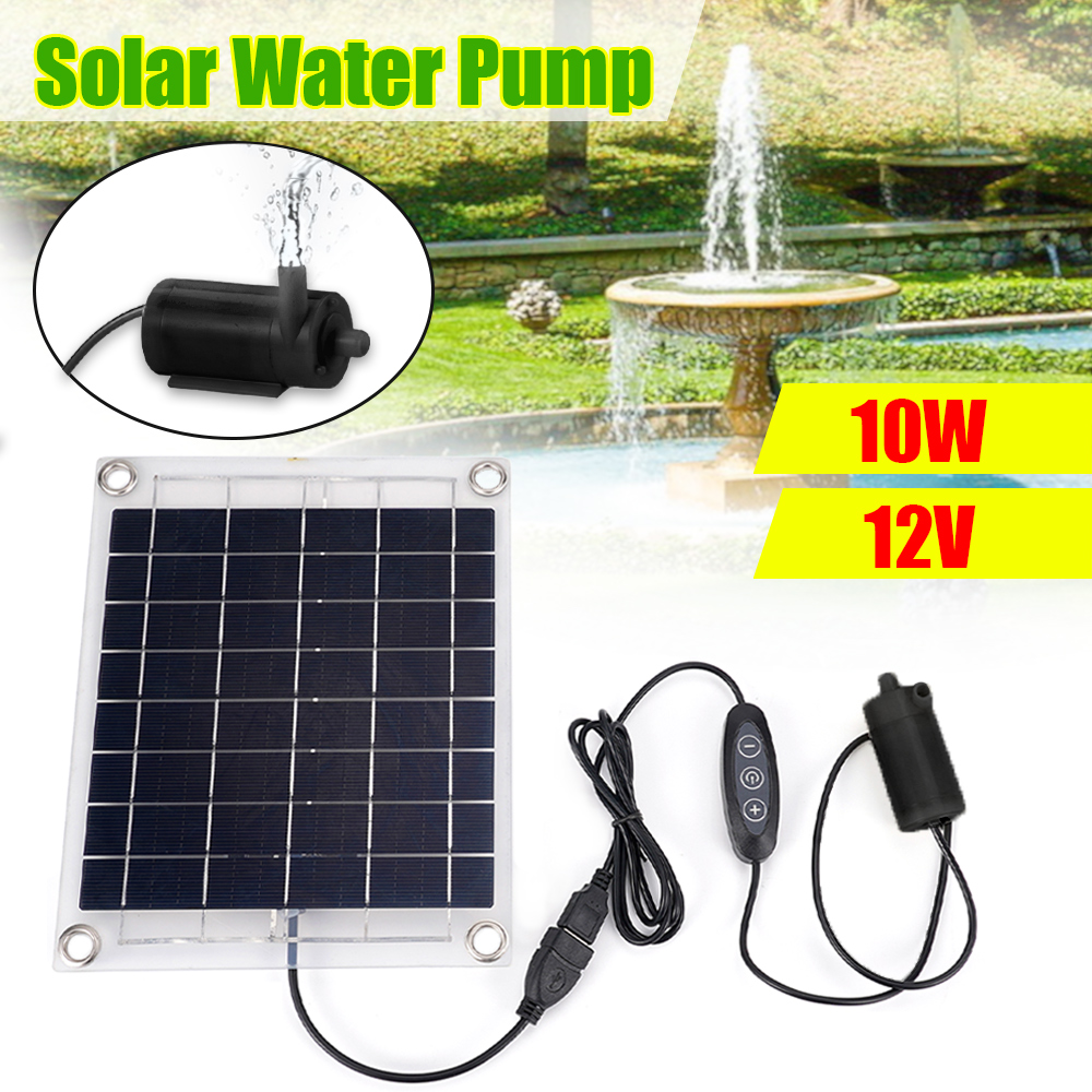 10w tấm thu năng lượng mặt trời mini bộ bơm nước không chổi than năng lượng mặt trời bảng điều khiển hồ nước cá kit 12v cho trang trí vườn ngoài trời bể cá powered đài phun nước hồ cá