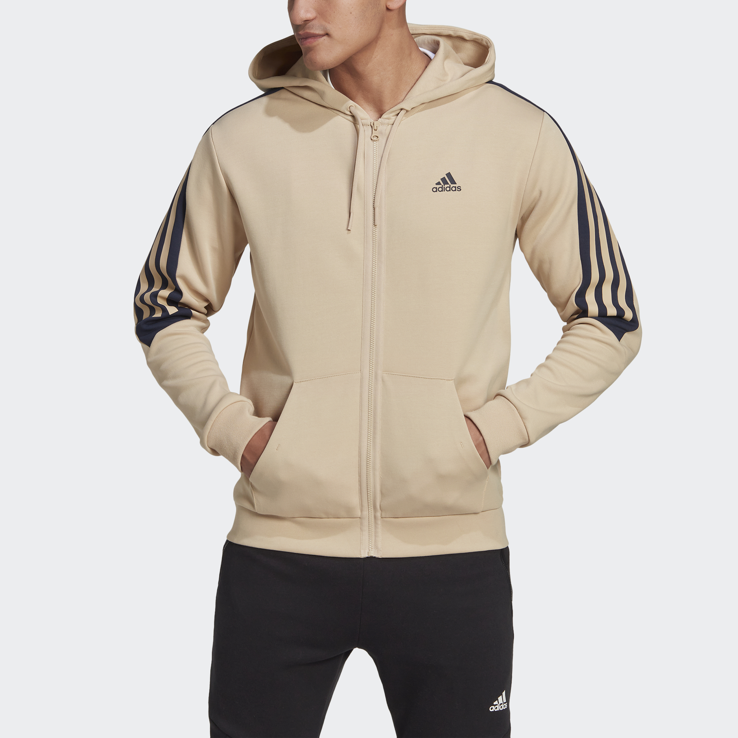 [20H 24-31.7: MUA 2 GIẢM 15%]adidas Phong cách sống Áo Hoodie Khóa Kéo 3 Sọc Future Icons Nam Be HK4570