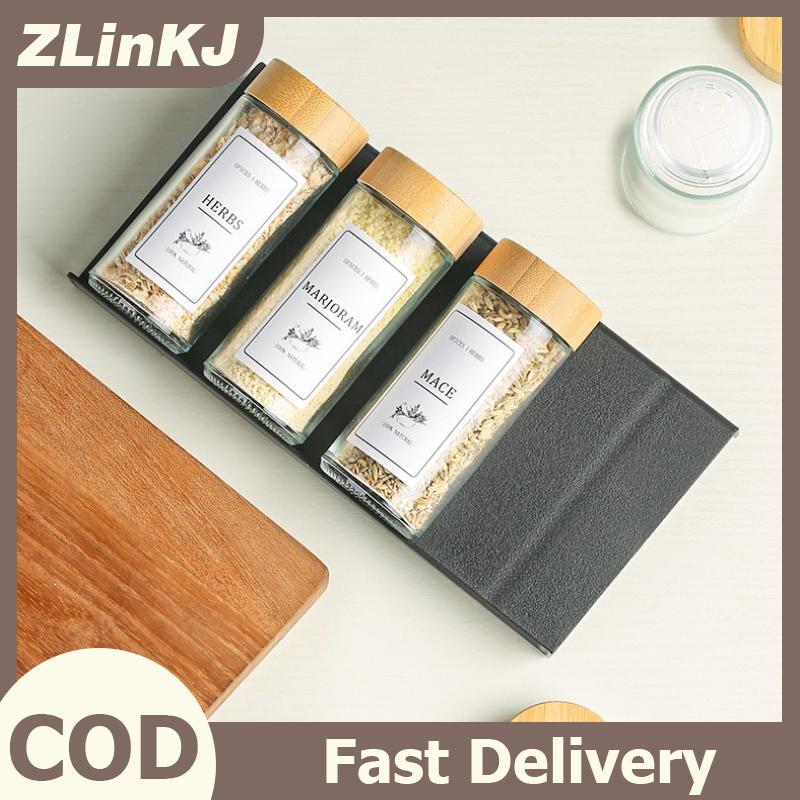 ZLinKJ 2 4 8 cái nhà bếp gia vị ngăn kéo tổ chức có thể điều chỉnh gia vị giá cho gia vị lọ gia vị chai tủ đựng thức ăn nhà bếp tổ chức