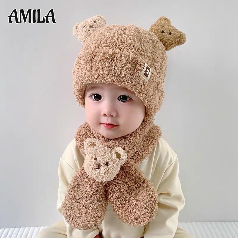 AMILA Baby hat, scarf set, cute and super cute baby