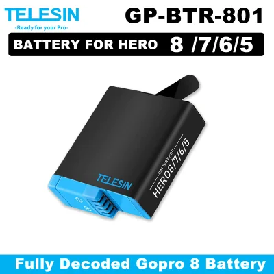 Telesin gopro hero 8 7/6/5/ battery - Decoded Replacement Battery 1200 mAh