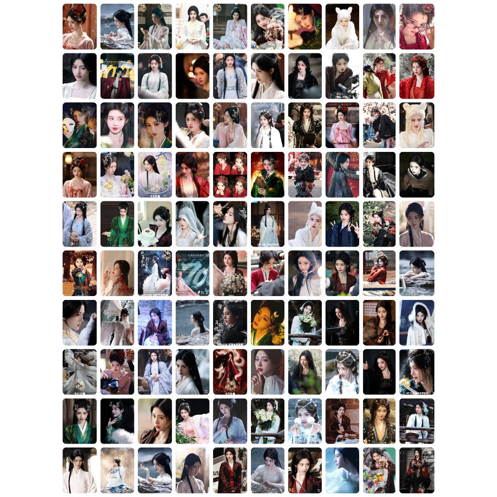 Lomo card CTY-A100+ ảnh bo góc 1 mặt Cúc Tịnh Y Ju - Nguyệt Lân Ỷ Kỷ