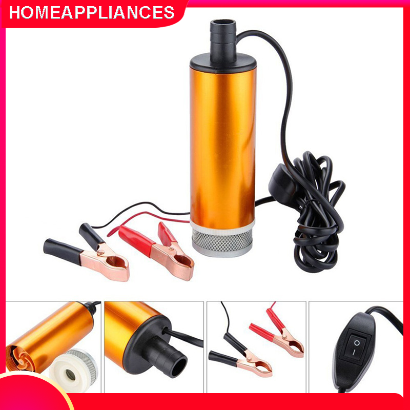 Bơm điện chìm 12v 24v dc vỏ hợp kim nhôm bơm dầu diesel nhiên liệu 30L/phút