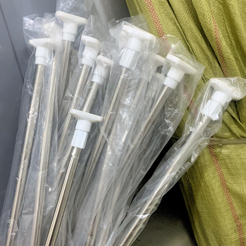 Thanh treo quần áo đa năng inox không cần khoan tường nhiều kích thước Cây phơi đồ gắn tường Sào phơ