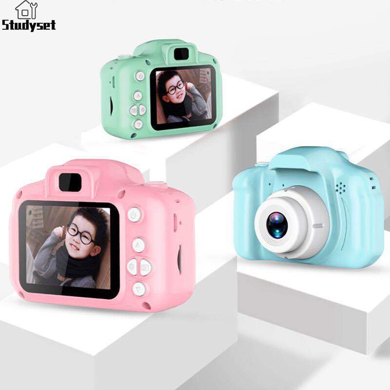 Studyset IN stock Kids Digital Video Camera Mini Rechargeable Children Camera Shockproof 8mp Hd Toddler Cameras Child Camcorder ราคา 228 บาท*ส่งฟรี