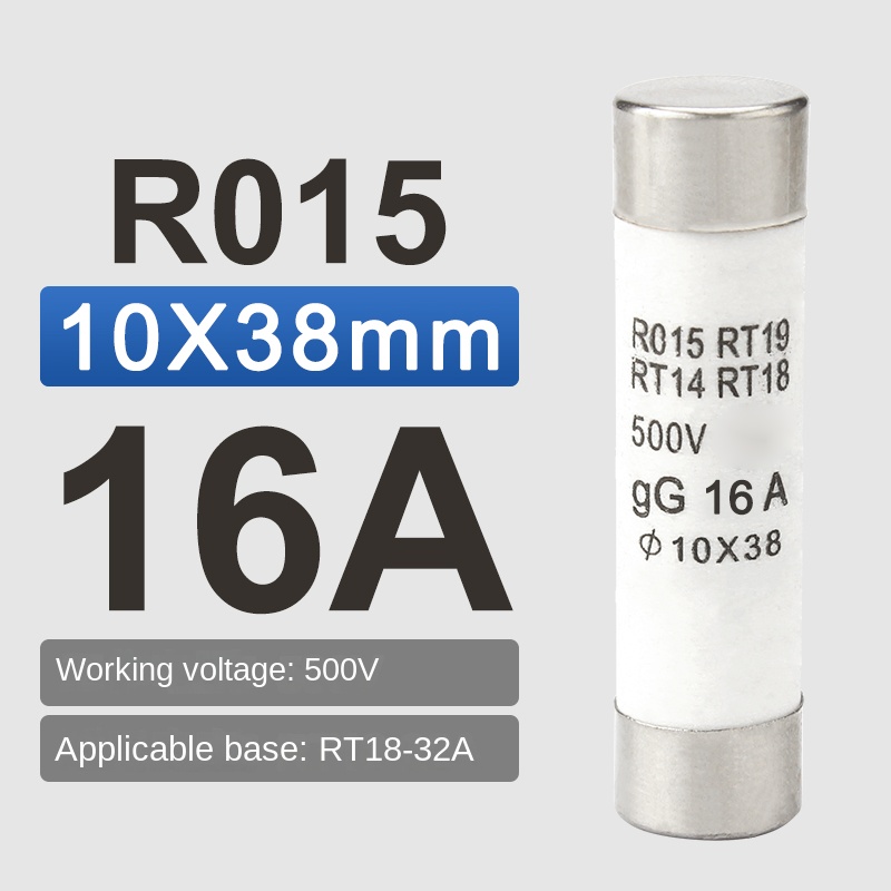 Cầu Chì Gốm 16A | RO15 RT18 RT14 - Lõi Cầu Chì 1A-32A, Kích Thước 10x38mm