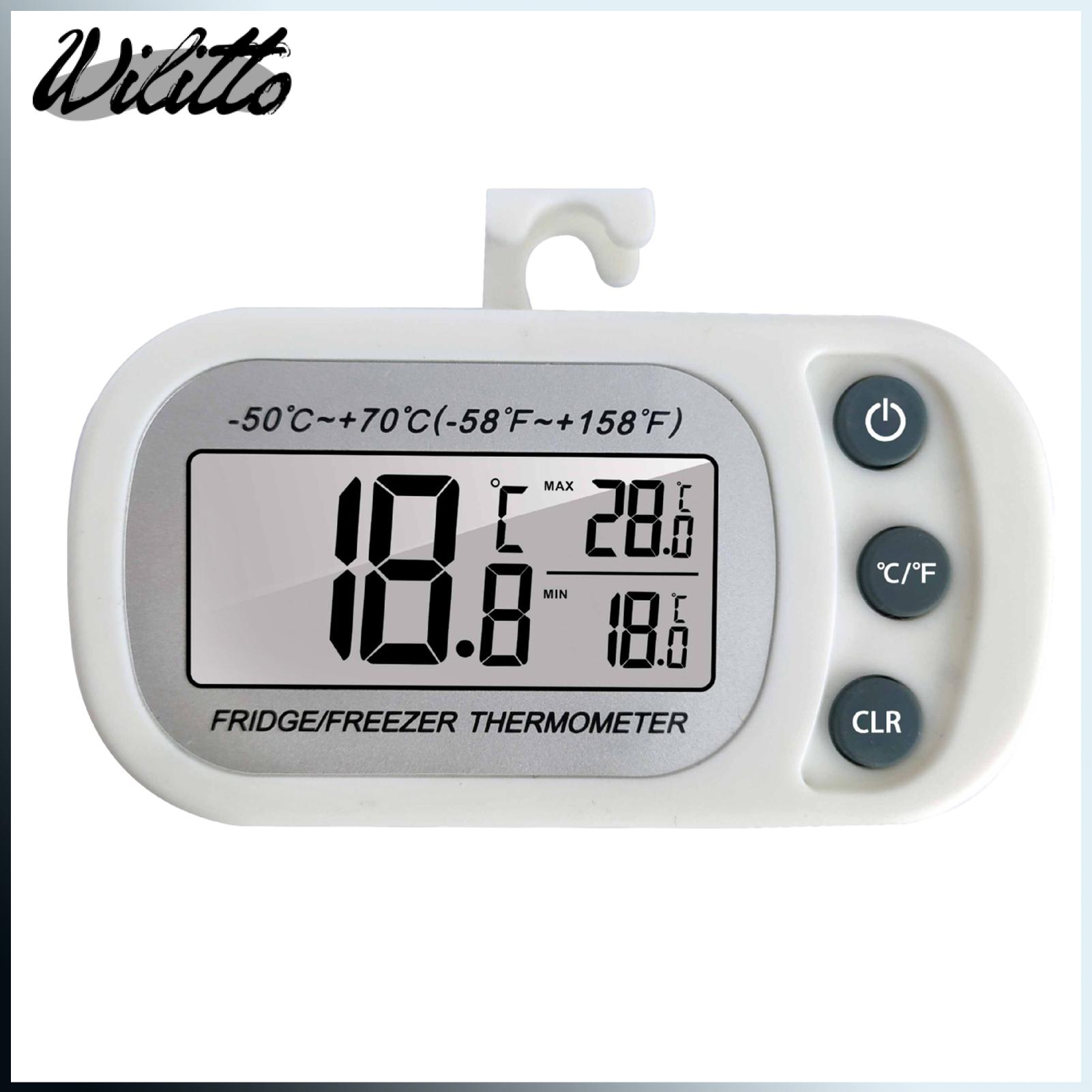 Lcd Screen Refrigerator Thermometer Digital Refrigerator Thermometer Large Lcd Display Magnetic Waterproof Fridge Freezer Temperature Monitor Gauge Kitchen Gadget for Home and Office Use ราคา 71 บาท*ส่งฟรี
