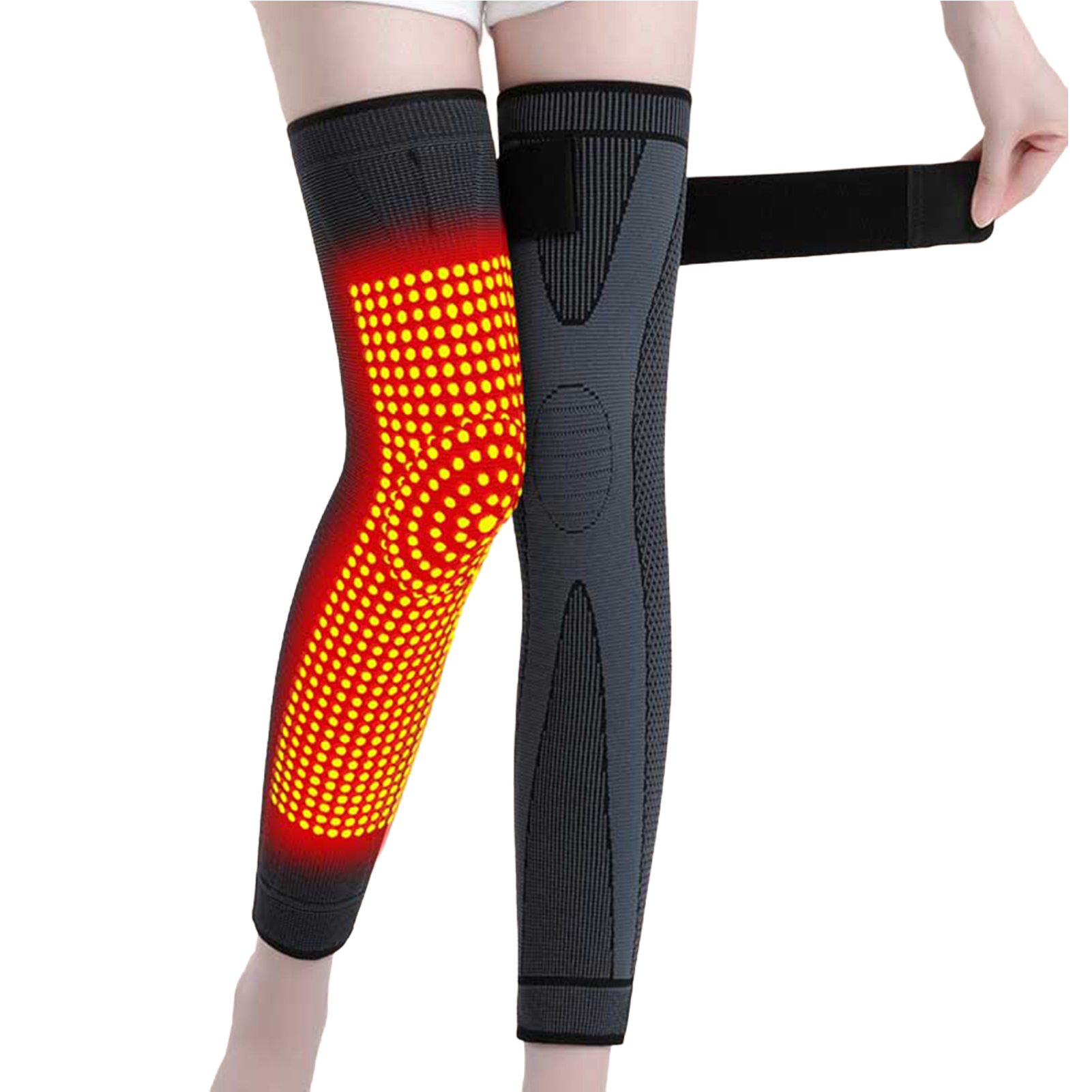 Shn Polyester vớ làm ấm Sử Dụng Lâu Dài Chân Lợi Ích Sức Khỏe Tự Sưởi Ấm bảo vệ đầu gối Thảo Dược Cho giãn tĩnh mạch Relief Bấm huyệt Điều Trị Tay Áo Cho Sự Ấm Áp Và Đau Relief