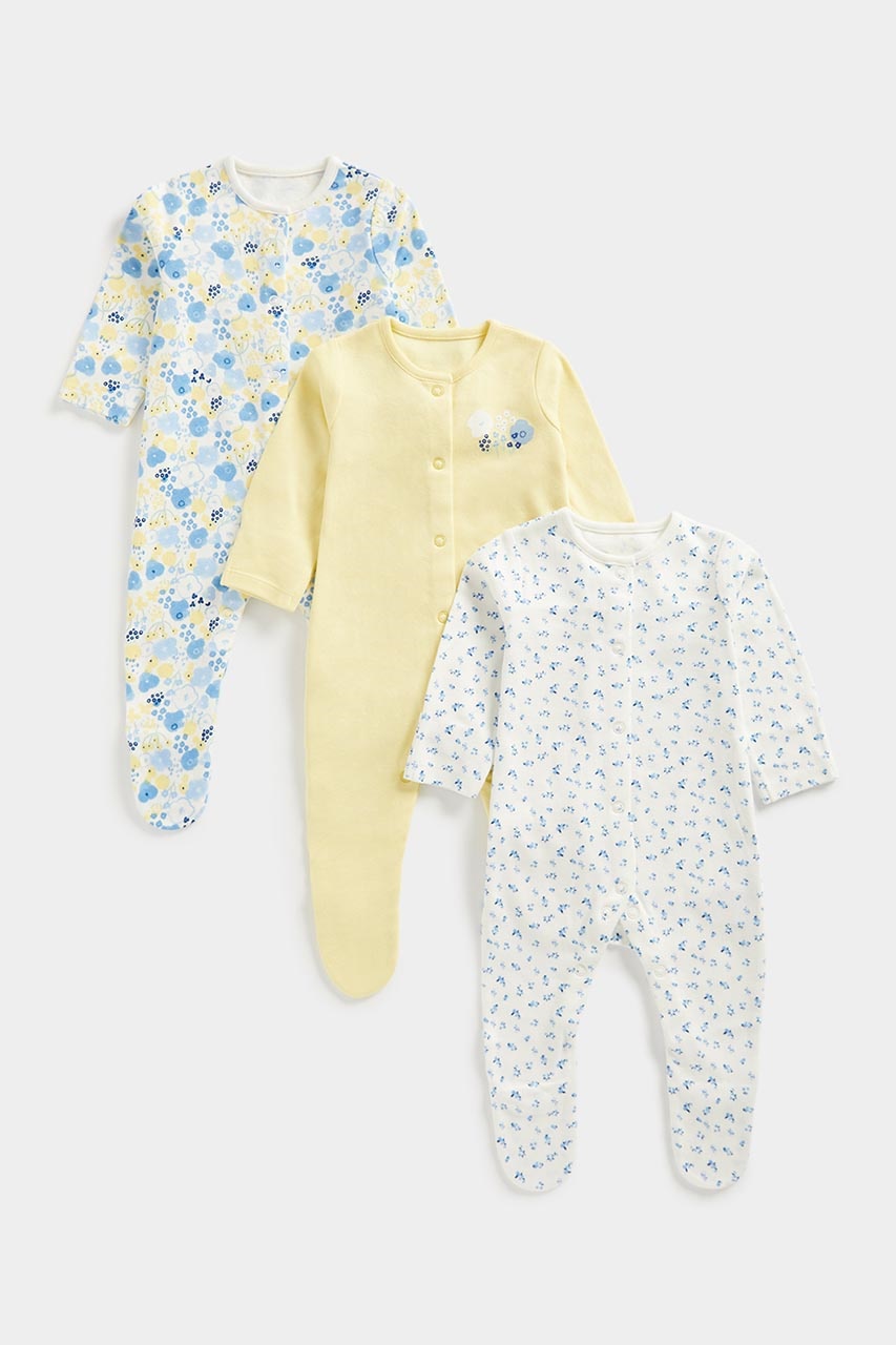 ชุดสลีพสูทเด็กทารก Mothercare Flower Garden Sleepsuits - 3 Pack EC616 ราคา 895 บาท*ส่งฟรี