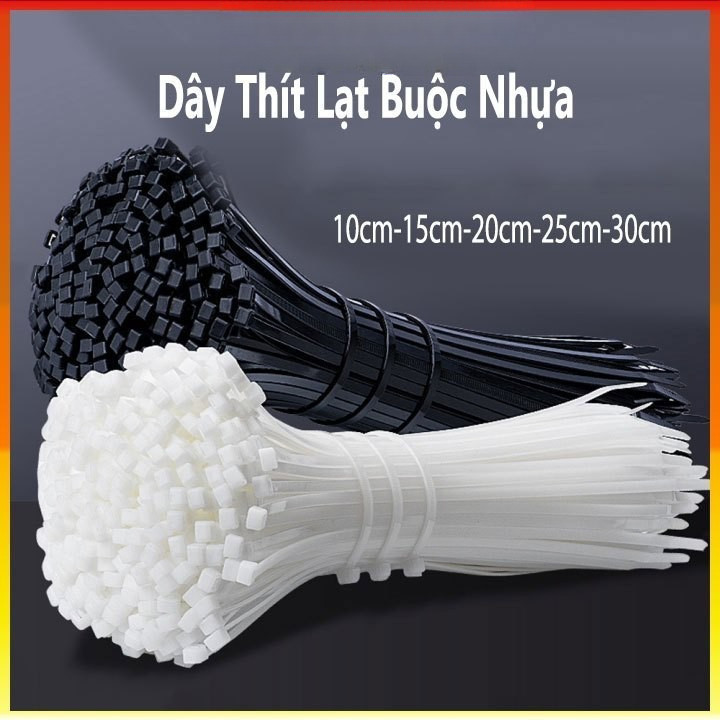 SET 100 Dây Rút Nhựa Khóa Siêu Chắc Các Cỡ 10cm 15cm 20cm 25cm 30cm Đủ Các Size Siêu Tiện Dụng
