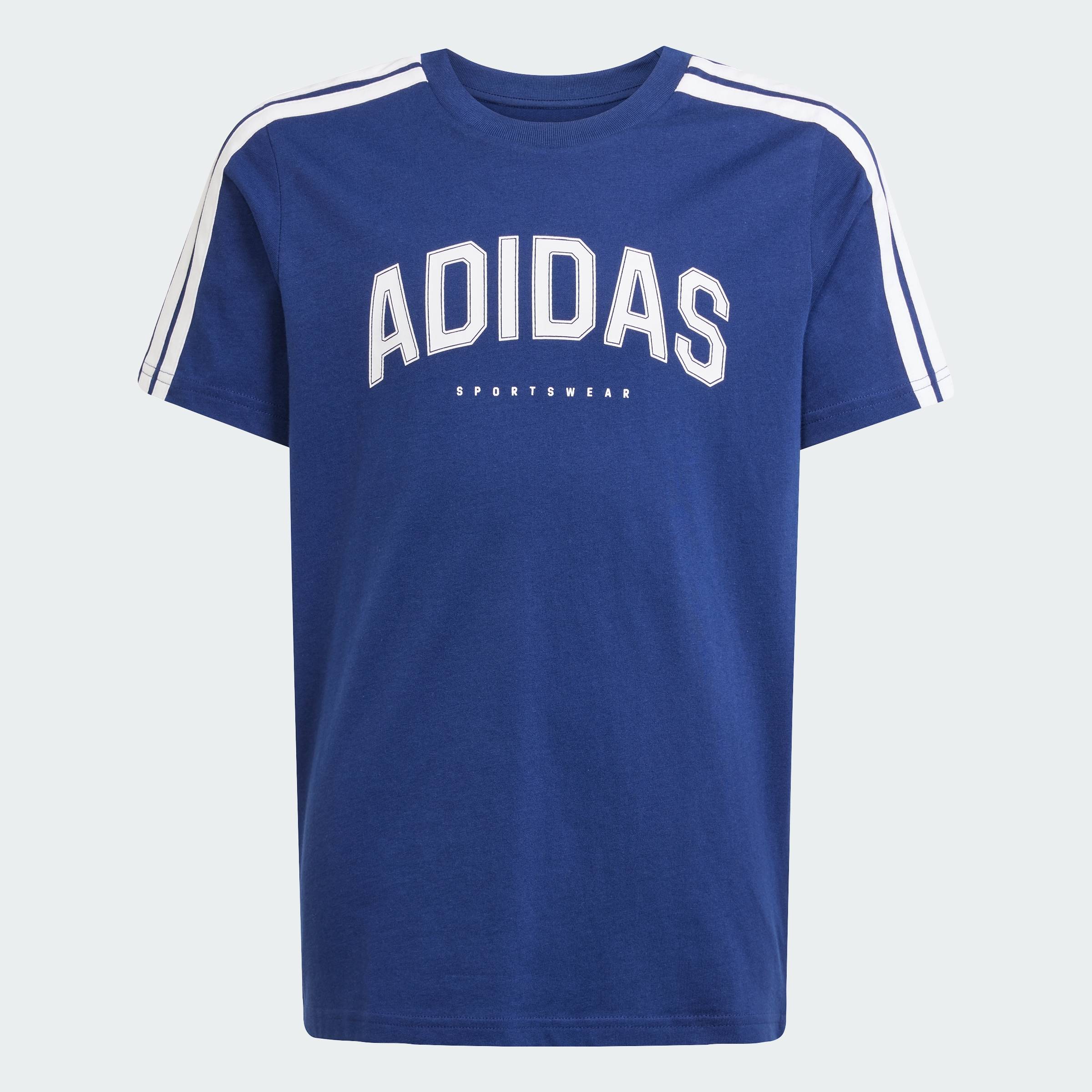 [16-17.7-VOUCHER 15%] adidas Phong cách sống Áo Thun Trẻ Em Graphic Codes Collegiate Trẻ em Màu xanh da trời JL6138