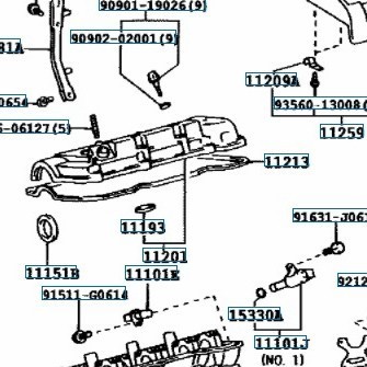 gasket paking valve cover klep-Seal busi Alphard Vellfire 3000cc MNH10 Harga 660,000 rupiah*Gratis Ongkir