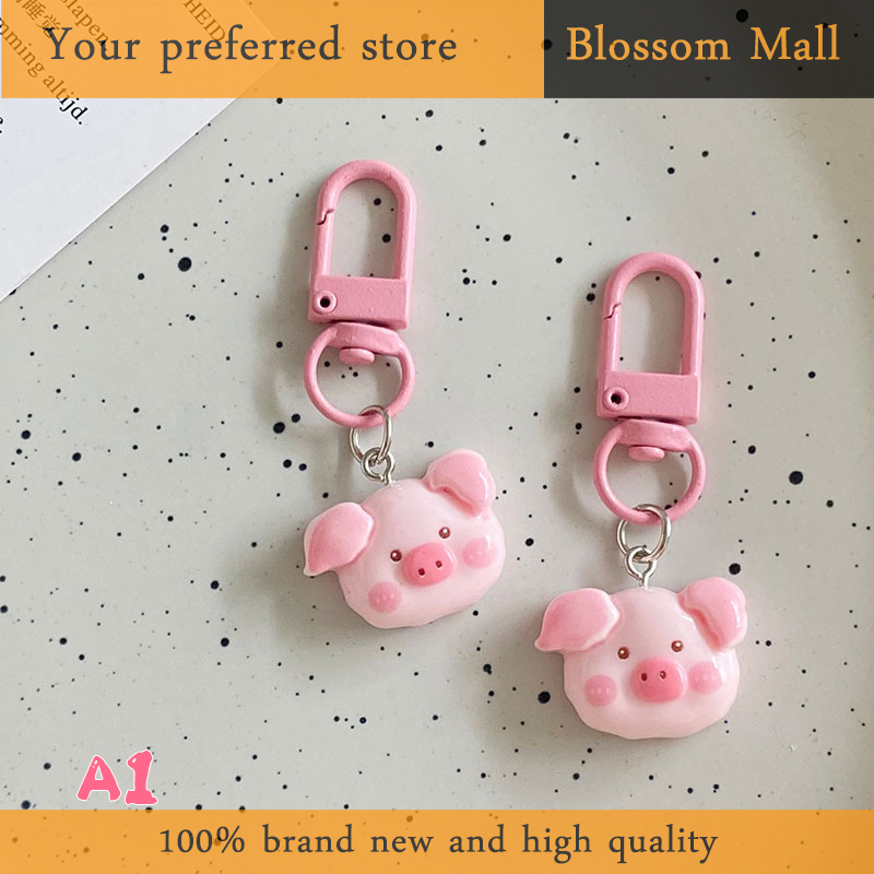 [Hoa] ba chiều dễ thương hoạt hình mới hồng móc khóa hình lợn Kawaii heo con búp bê cho túi xách nữ mặt treo hình chìa khóa đồ trang sức món quà sinh viên