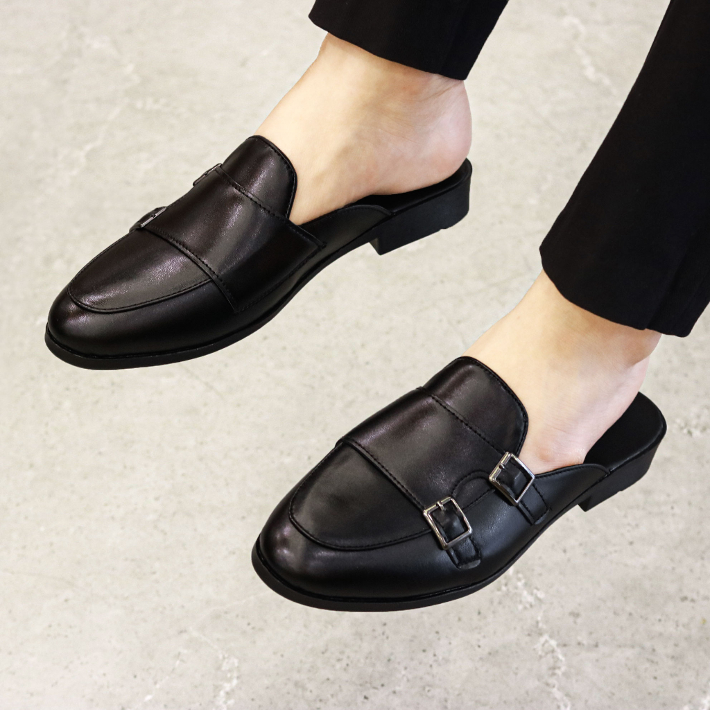 [SIÊU HOT ] Giày sục nam đẹp, sục MonkStrap có 2 khuy da lì siêu mềm, thời trang mã L218