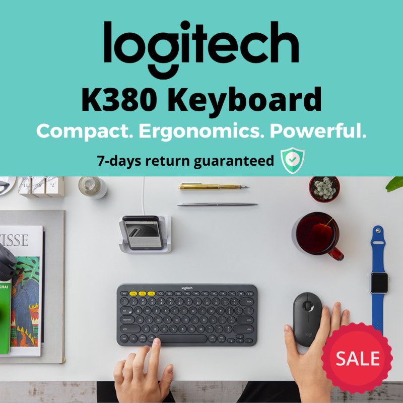 Logitech K380 Compact Multi-Device Bluetooth Keyboard (Windows, Mac, Chrome, Android, IOS,Apple TV 2nd or 3rd generation) Singapore