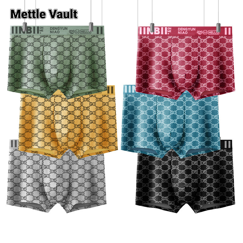 Dũng khí Vault thoáng khí in bé trai Boxer tóm tắt quần short nam Đồ Lót Nam Quần lót boxer nam