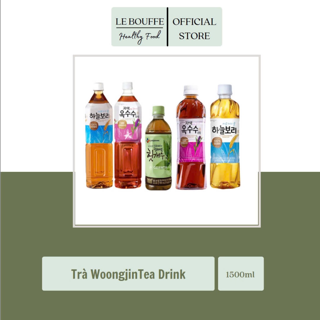 Trà Râu Bắp, Trà Lúa Mạch, Trà Khúng Khéng Thanh Nhiệt Hàn Quốc Woongjin Tea Drink 1500ml