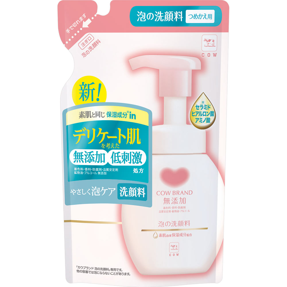 Kyoshinsha Milk Soap Cow Brand Mutenka Additive-free Foaming Face Wash Refill 140ml Facial Cleansing After refilling, take an appropriate amount (2-3 pumps) and gently wash your face, spreading it over your entire face. Then rinse thoroughly with water o