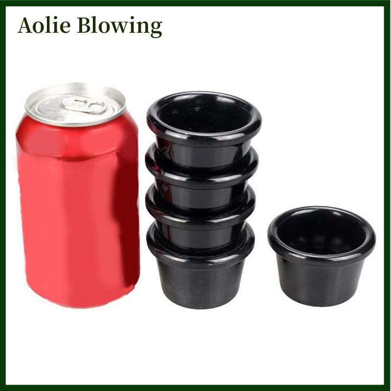 Aolie Nước sốt Bát GRAVY thuyền vòng Glossy melamine 6cm 50ml màu đen mini ngâm cup mỹ bộ đồ ăn cho quán cà phê