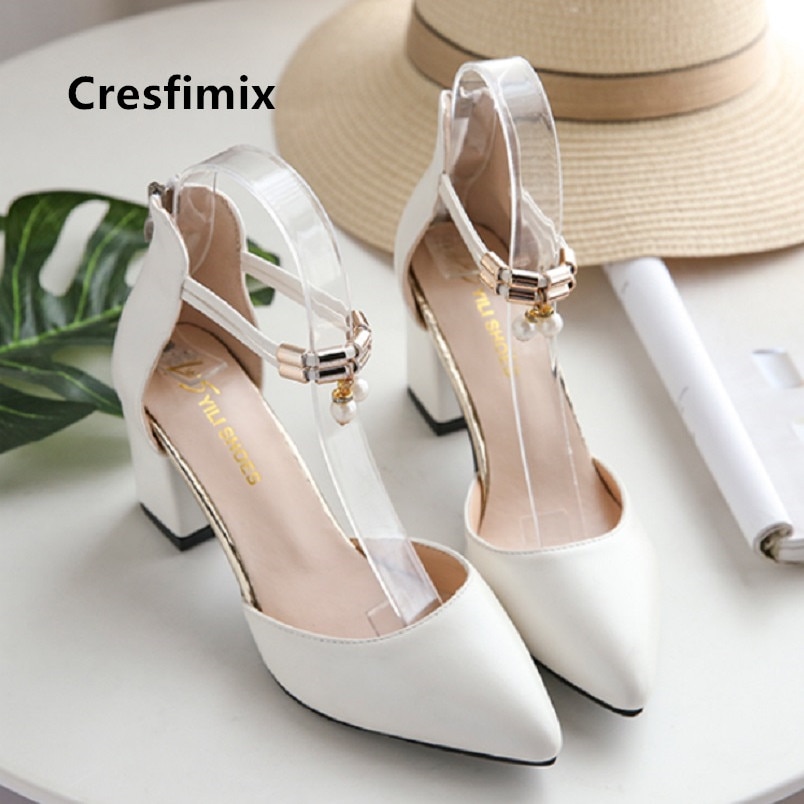 Cute white high on sale heels