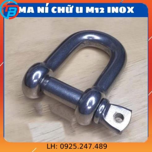 Ma ní U inox 304 M12 (Phi 12mm) - Kim khí Vattuvina CÁP THÉP THỦ ĐỨC