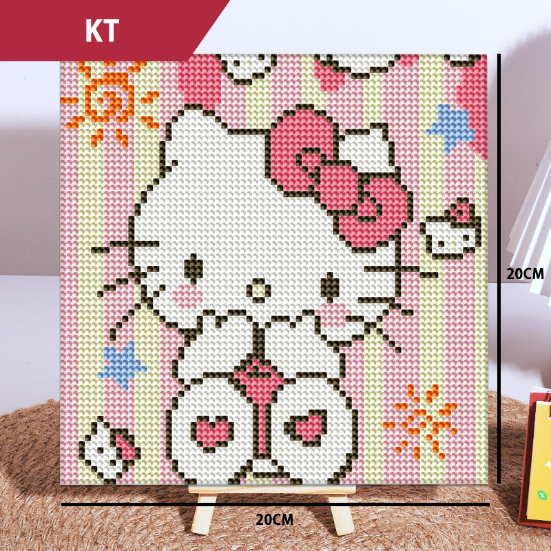 《 𝗦𝗣𝗔𝗥𝗞𝗟𝗘 𝗔𝗥𝗧 》20x20cm DIY Cartoon Diamond Beads Painting Number Paint Set Art Craft Gifts 钻石画 NWD