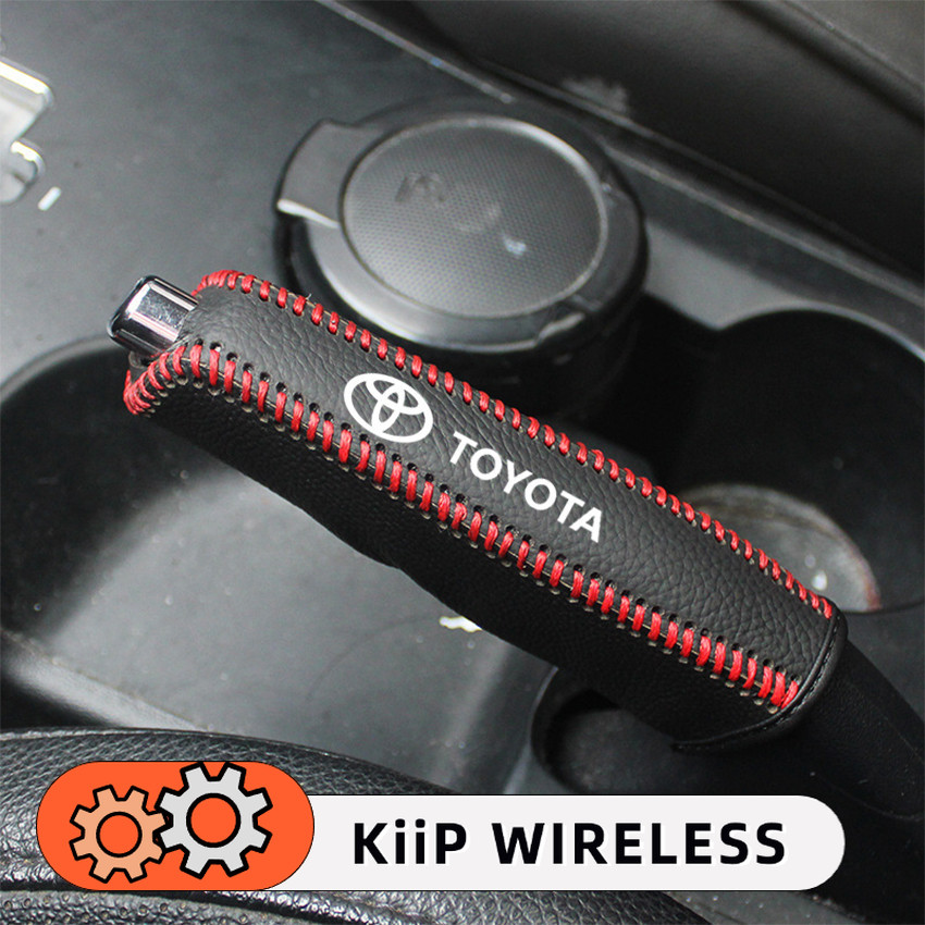 Cover Sarung Kulit Rem Tangan Mobil Handle Handbrake Protector Dengan Logo Toyota Harga 59,000 rupiah*Gratis Ongkir