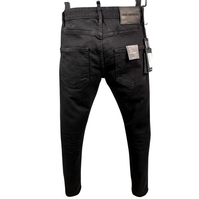 【Brand New】 cheiharper dsq 9889 Men's denim pants basic simple Italian style small straight foot crossover jeans · v3