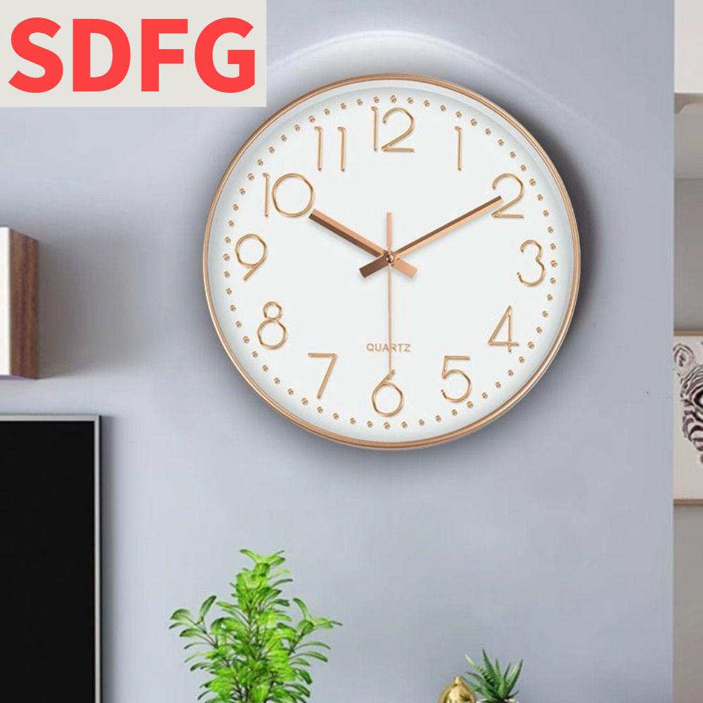 SDFG ไม่ติ๊ก นาฬิกาแขวนผนังแบบนอร์ดิก หลายสี กลมกลมๆ นาฬิกาสีอิเล็กทรอนิกส์ มินิมอล เงียบไร้เสียง นาฬิกาแขวนผนัง บ้านในบ้าน ราคา 198 บาท*ส่งฟรี