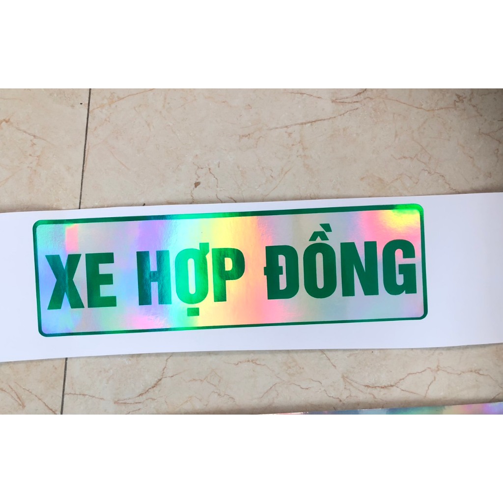 Tem decal Phản Quang Xe Hợp Đồng dán ô tô taxi xe du lịch...decal chống nước chống phai màu (SL:1 cá