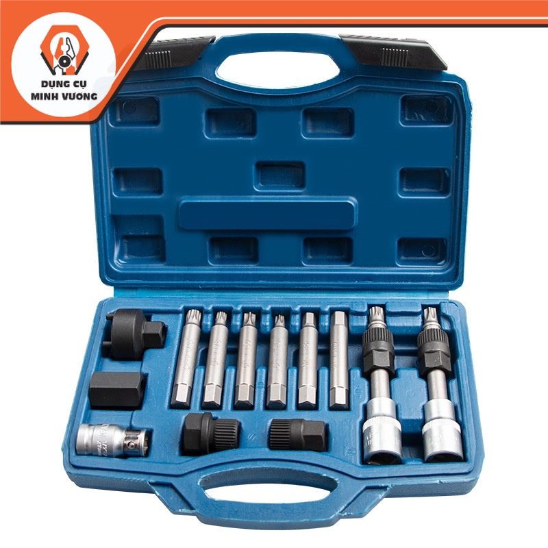 Bộ khẩu tháo puly máy phát 13 chi tiết _ [Dụng Cụ Minh Vương]