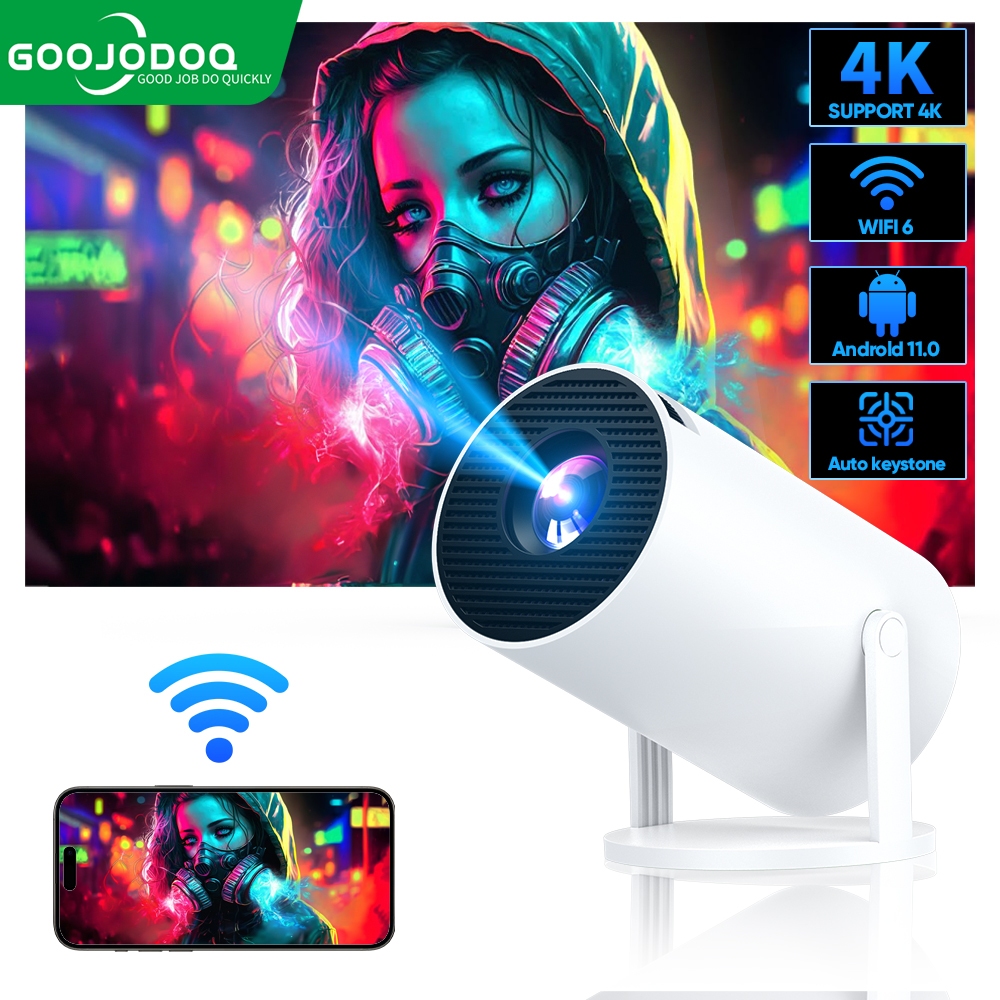 GOOJODOQ Bluetooth 5.0 Large Screen Portable Projector