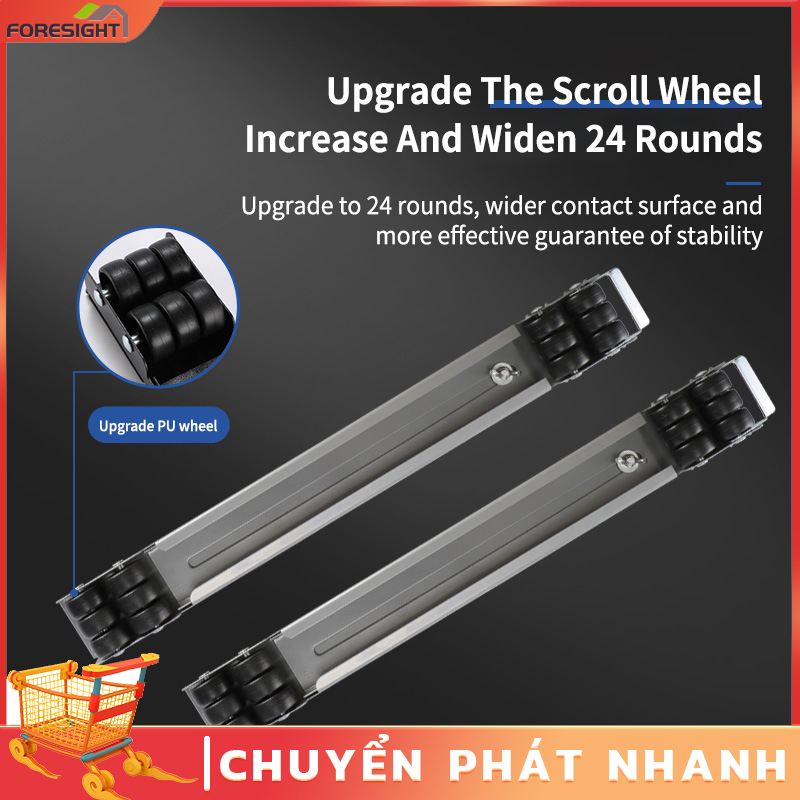 trượt di chuyển đồ nặng, giá đỡ tủ lạnh có con lăn di động Máy giặt chân đế tủ lạnh