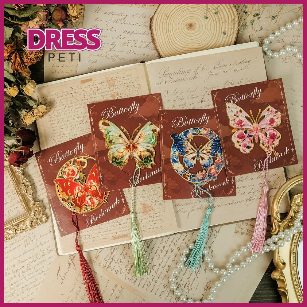 PETI DRESS loại Đánh dấu trang hình bướm dây chuyền Phong cách Trung Quốc Kẹp trang sách Hoài cổ Đồ dùng văn phòng trường học Đánh dấu sách loại Giáo viên