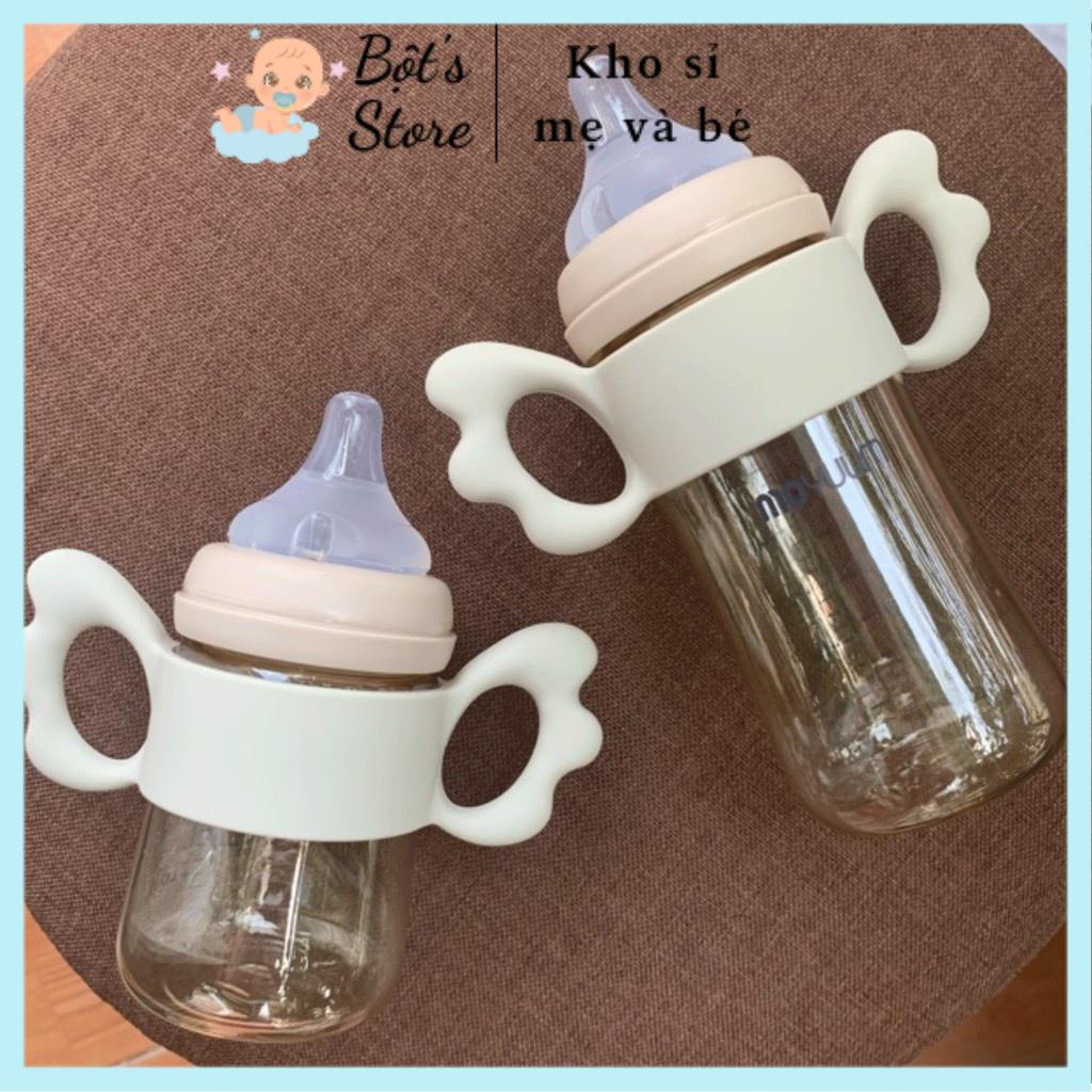 Tay cầm bình sữa Silicon cánh tiên, lắp vừa nhiều bình cổ rộng Moyuum, Pigeon, Lanshions..