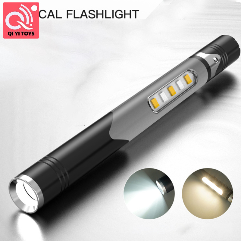Bút đèn pin, y tế đèn pin với sạc chỉ số, thiết kế kẹp giữ bút, LED Đèn kép nguồn có thể sạc lại đèn pin cho cắm trại, emergencyy