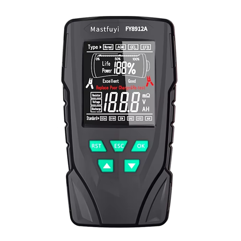 FY8912A Car Battery Tester System 12V 24V Charging Cranking Test Tool for Car Motorcycle Truck Analyzer 50-2000