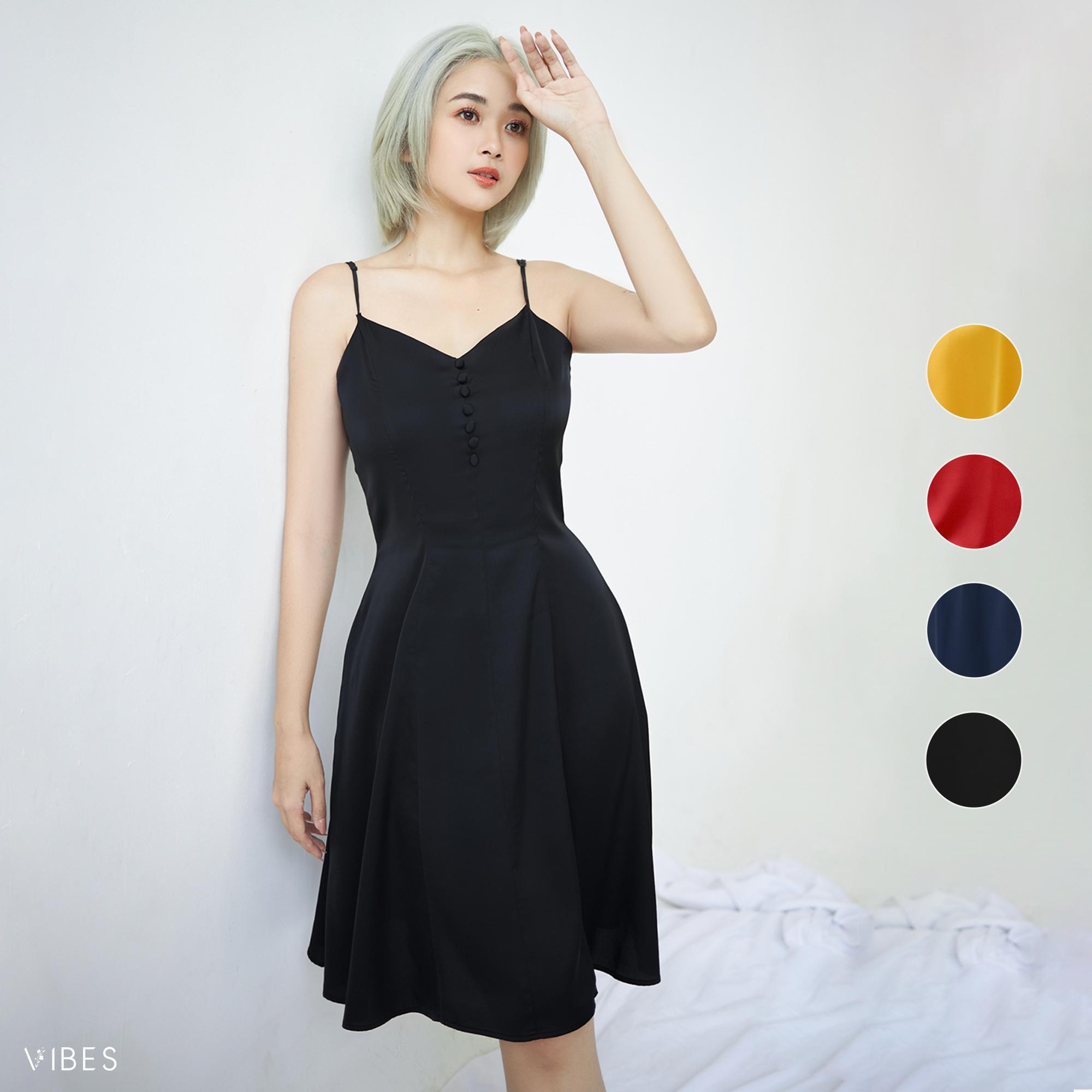 Vibes váy ngủ lụa trơn lady dress