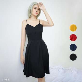 VIBES Váy ngủ lụa trơn Lady Dress