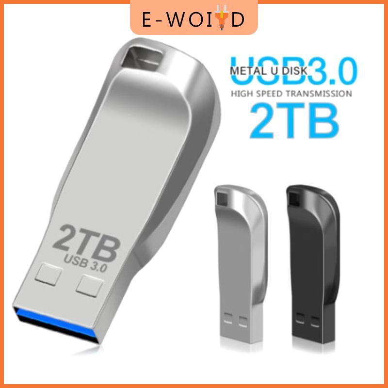 【E-WOITD】 แฟลชไดรฟ์สำหรับเขียนอ่านเร็ว2TB USB 3.0ไดรฟ์ปากกาโลหะความจุสูง ราคา 85 บาท*ส่งฟรี