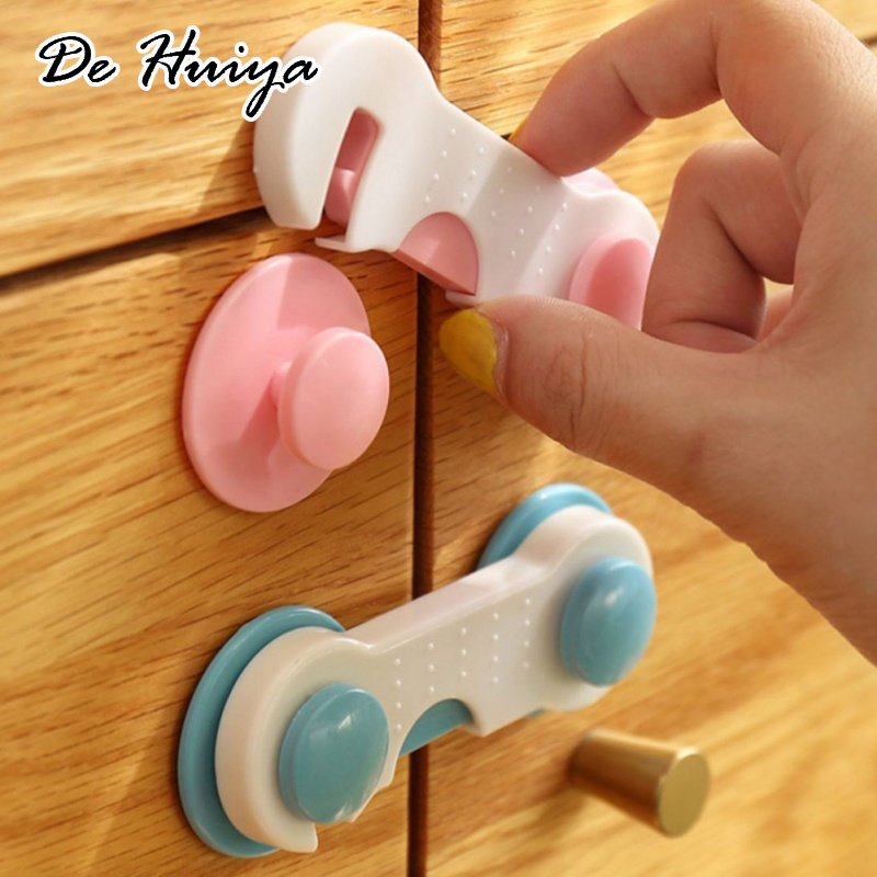 DEHUIYA ล็อคประตูตู้เย็น/ลิ้นชักป้องกันความปลอดภัย, Baby Anti Pinch ราคา 12 บาท*ส่งฟรี