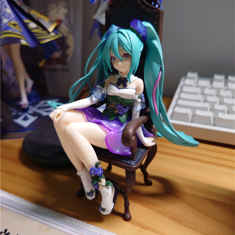 In Stock Anime Hatsune Miku Figure Morning Glory Fairy Flower Pvc Vocaloid Action Figurine Doll Collection Model Decor Toys Gift