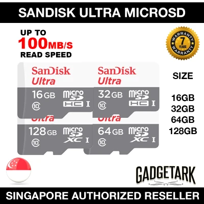 Sandisk Ultra microSD 16GB I 32GB I 64GB I 128GB 80-100MB/s Micro SD UHS-1 TF Memory Card
