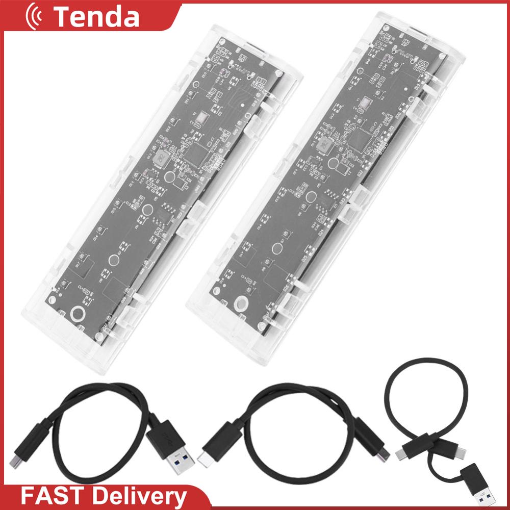 M.2 NGFF SATA Clear SSD Case USB3.1 Type C 10Gbps Hard Disk Box B-Key B +M Key Tool-free for 22230 2242 2260 2280mm SSD ราคา 232 บาท*ส่งฟรี