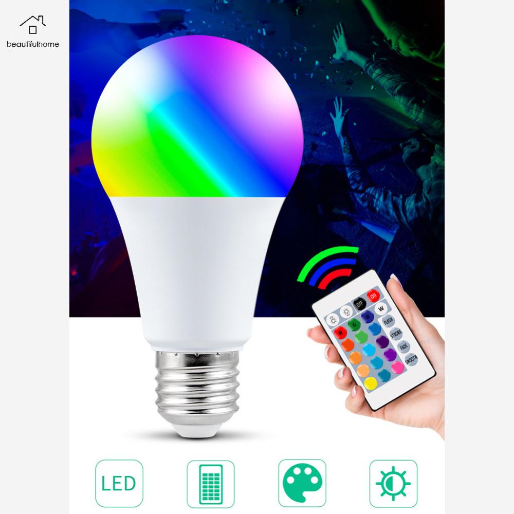 E27 Wireless Dimmable RGB Bulb LED Smart Lights for Home Lighting