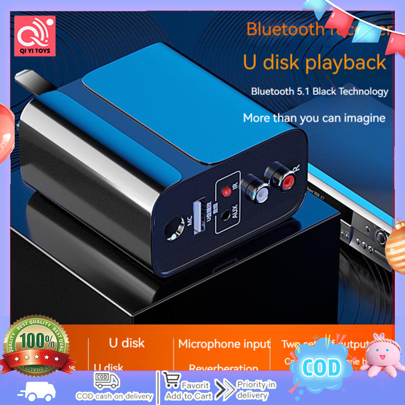 2-trong-1 Stereo Bluetooth-Bộ thu tương thích máy phát U đĩa Máy nghe nhạc RCA/AUX Bộ chuyển đổi âm thanh không dây T28