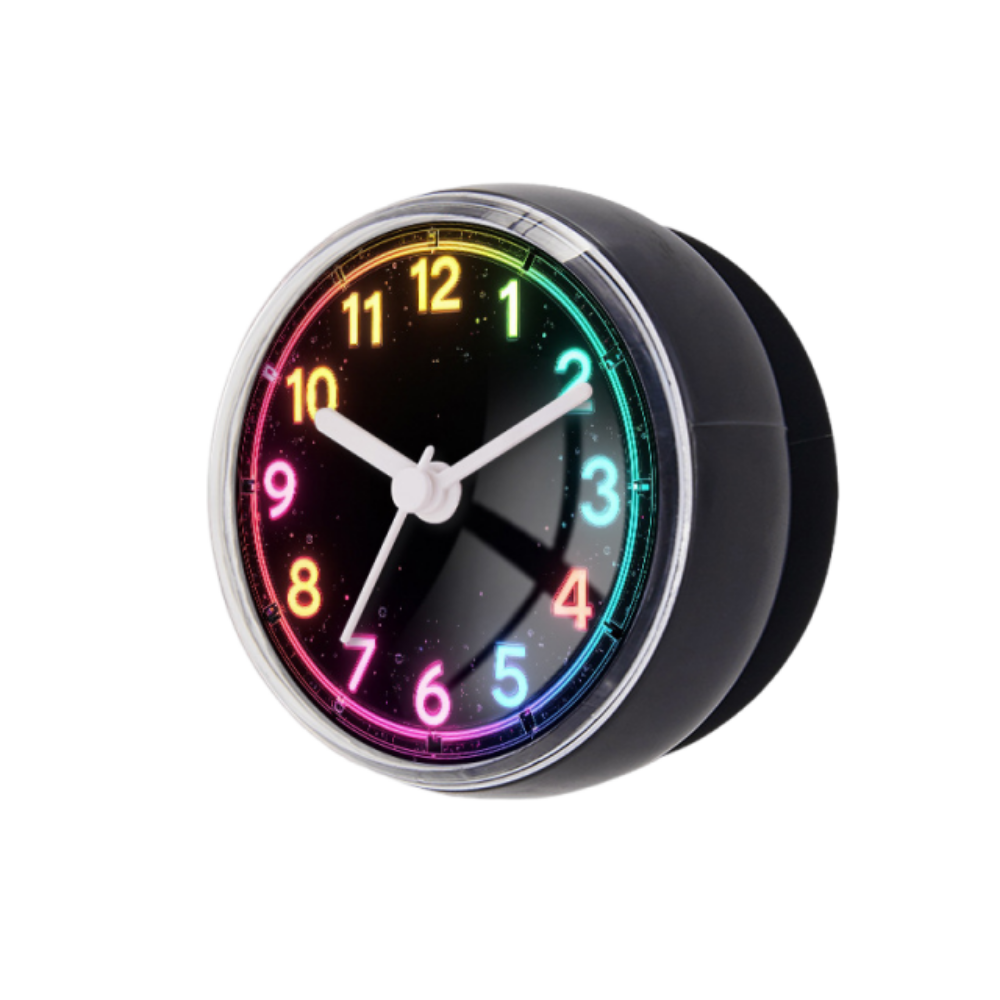 FOUNDTWO Ergonomic Fitness Pull Rope Wall Clock Suction Cup Waterproof Shower Clock Modern Design Round Bathroom Clock Bathroom