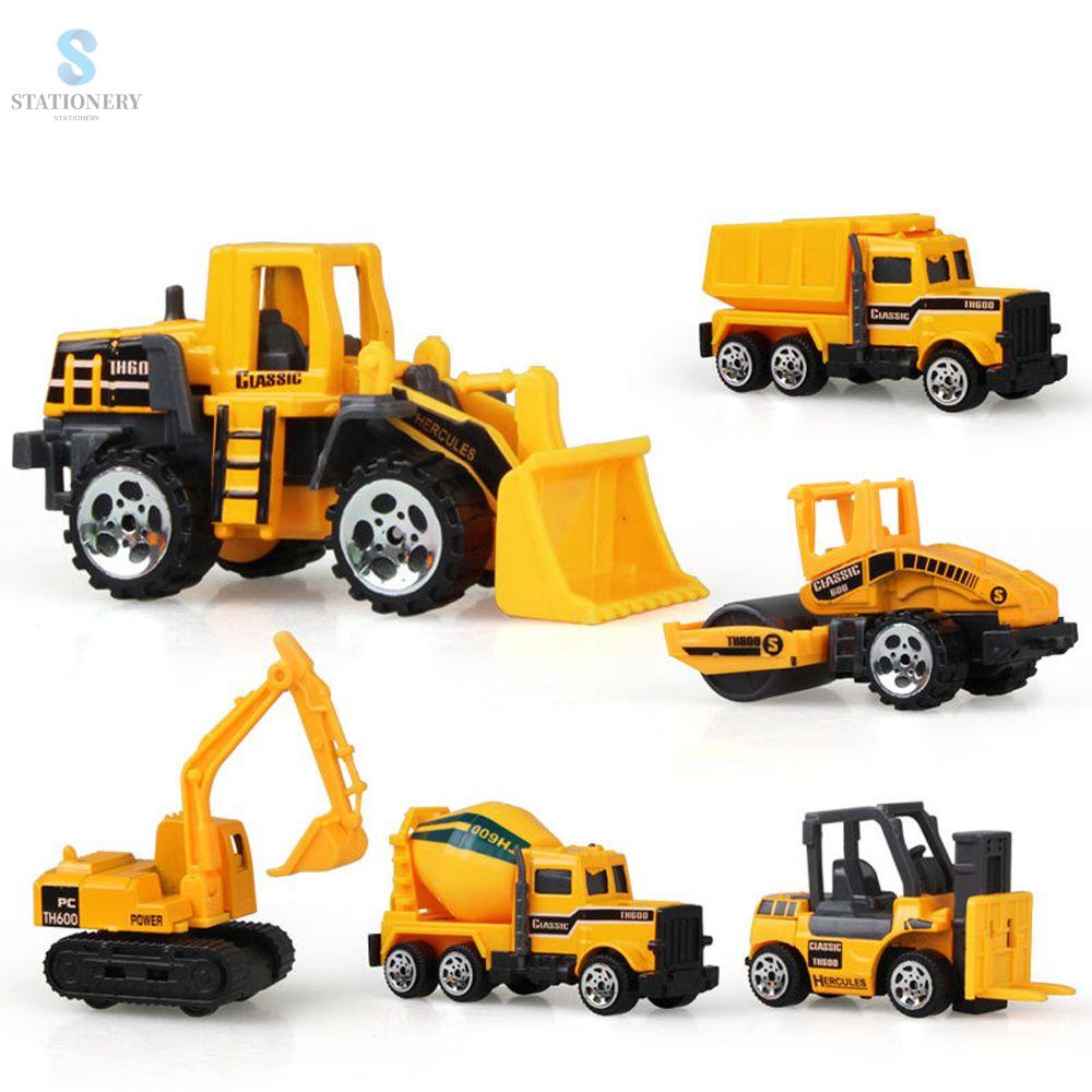 STATIONERY Cậu bé Đồ Chơi Mini Máy kéo Xe ủi đất Mô Hình Hợp kim Giáo dục Đồ Chơi Nông dân Xe Máy kéo Đồ Chơi Mô Hình kỹ thuật Xe Đồ Chơi mô hình Xe